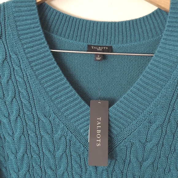 Talbot V-Neck Cable Knit Sweater - Picture 7 of 16